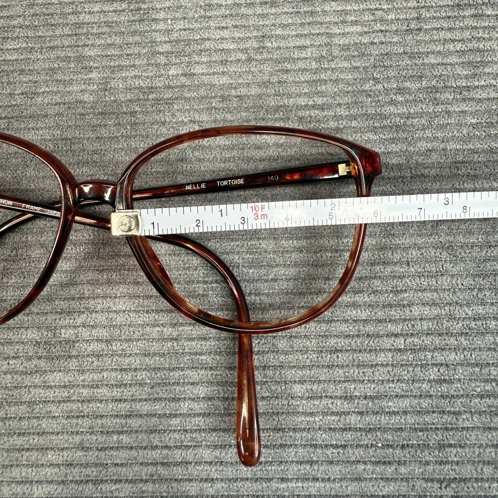 Marchon Nellie Tortoise Y2k Eyeglass Frames Japan 140 Oval Brown Vintage Style